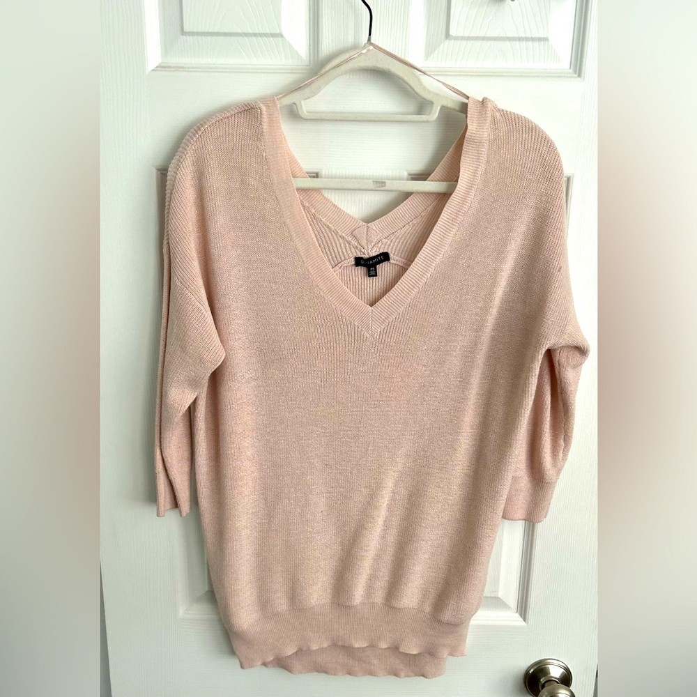 ✨ Dynamite Light Pink 3/4 Sleeve Sweater